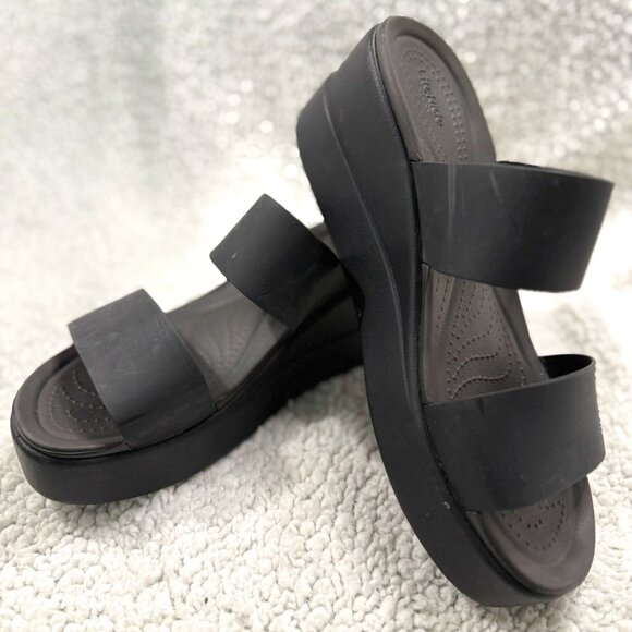 Crocs Brooklyn Mid Wedge Sandal - Women's - Picture 1 of 4